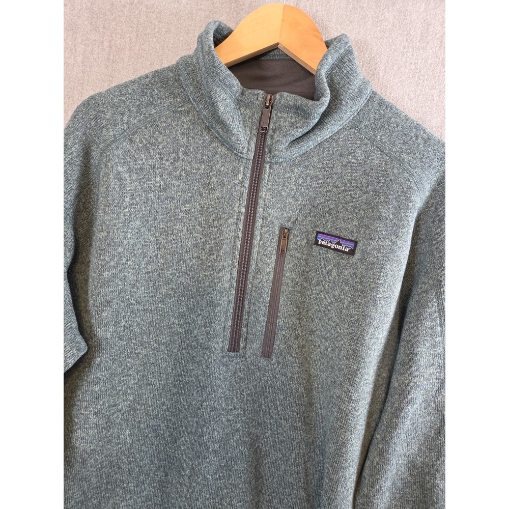 Patagonia Mens XL Better Sweater 1/4 Zip Fleece Pullover Teal Outdoor Active